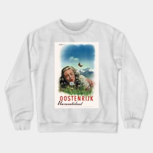 Oostenrijk Un vacantieland Austria Vintage Poster Crewneck Sweatshirt